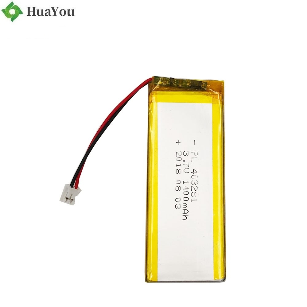 403281 3.7V 1400mAh Rechargeable Li-Polymer Battery