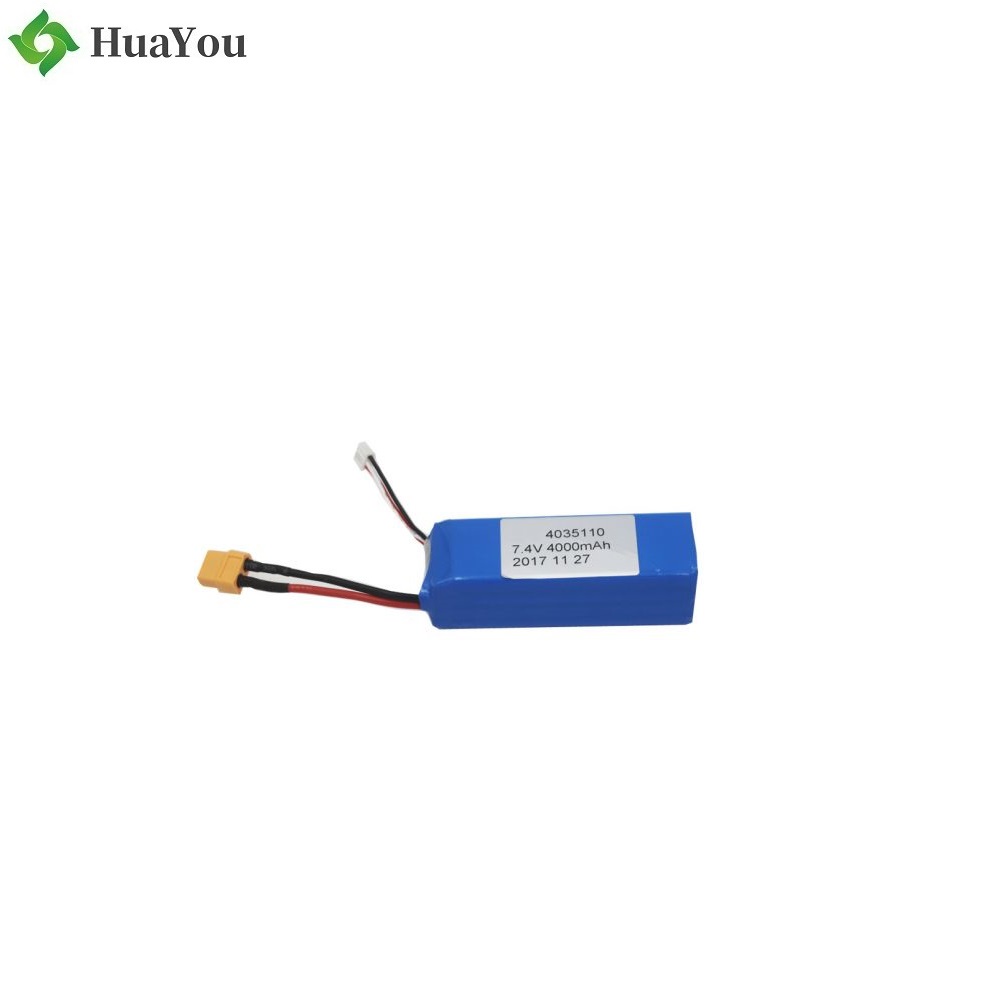 4035110 2S2P 4000mAh 7.4V 5C Rechargeable LiPo Battery Pack
