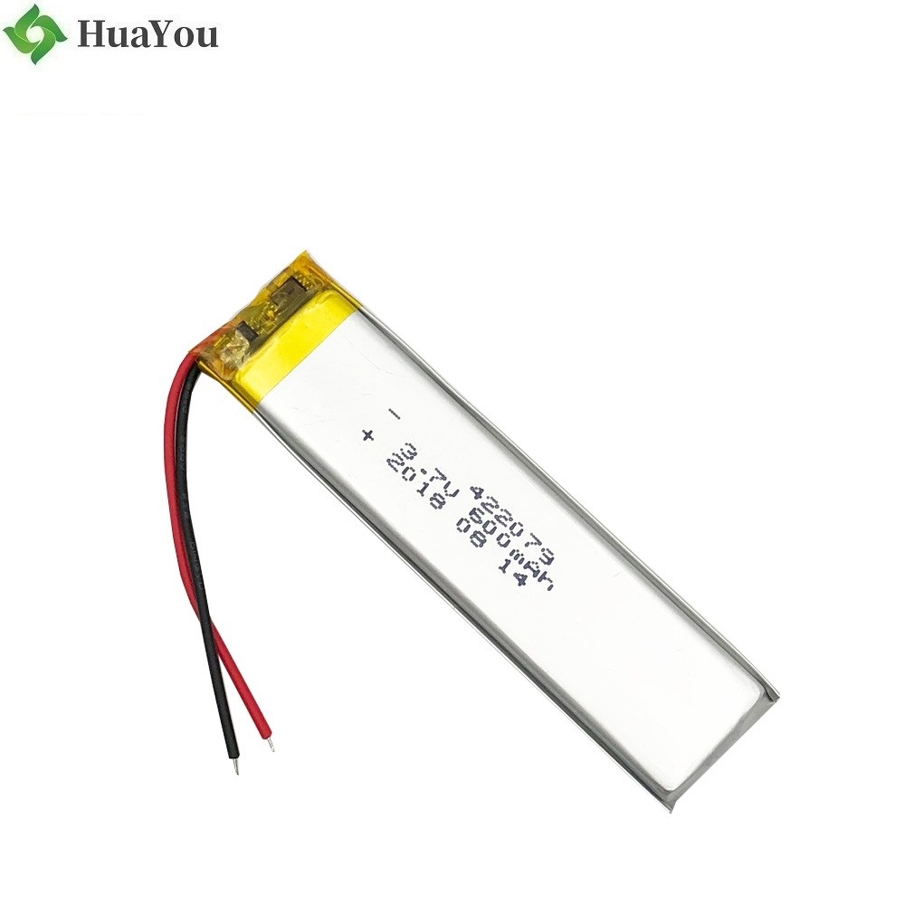 600mAh 3.7V Polymer Li-Ion Battery