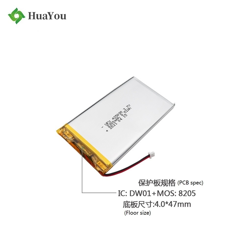 425090 2300mAh 3.7V Li-polymer Battery