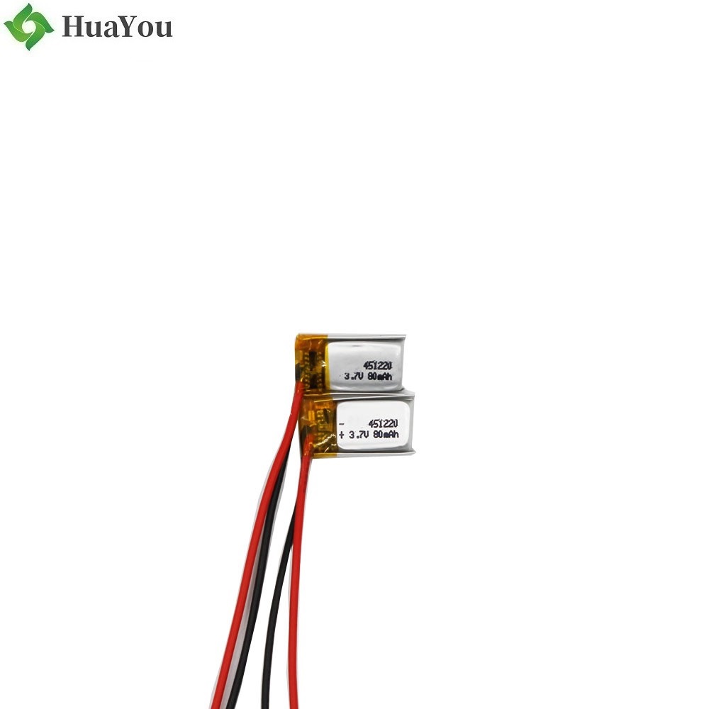 451220 80mah 3.7V LiPo Battery