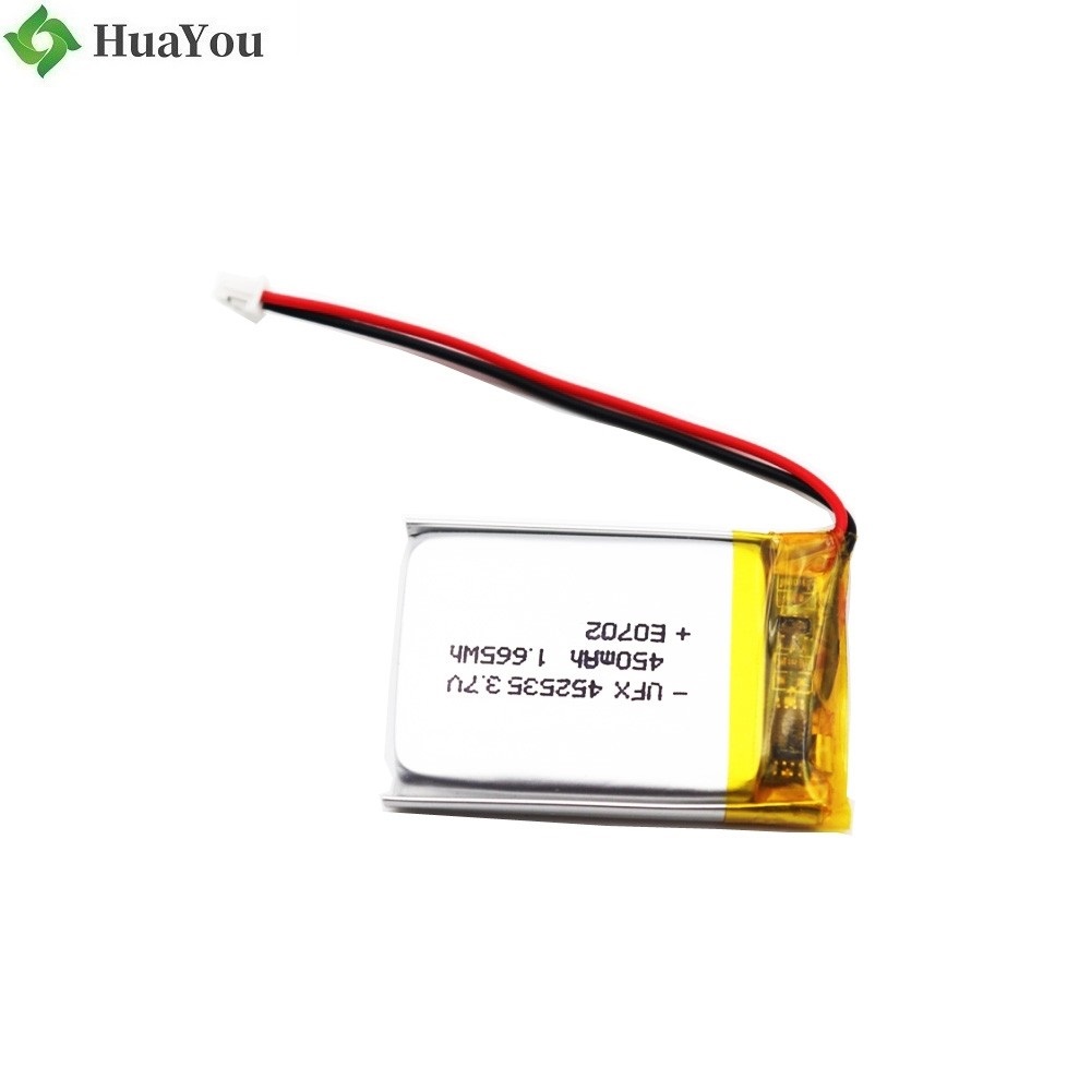 450mAh Li Polymer Battery With Wire And Plug
