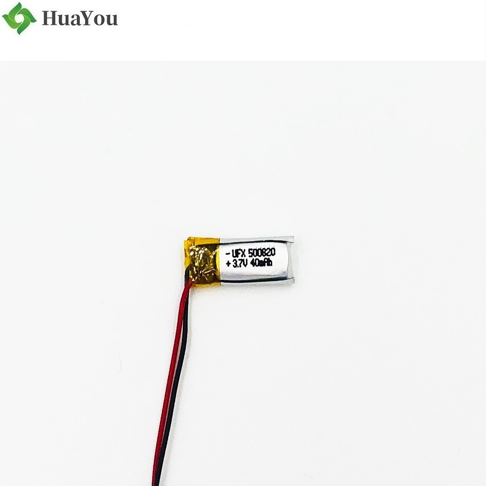 500820 40mAh 3.7V Small Li-Polymer Battery 