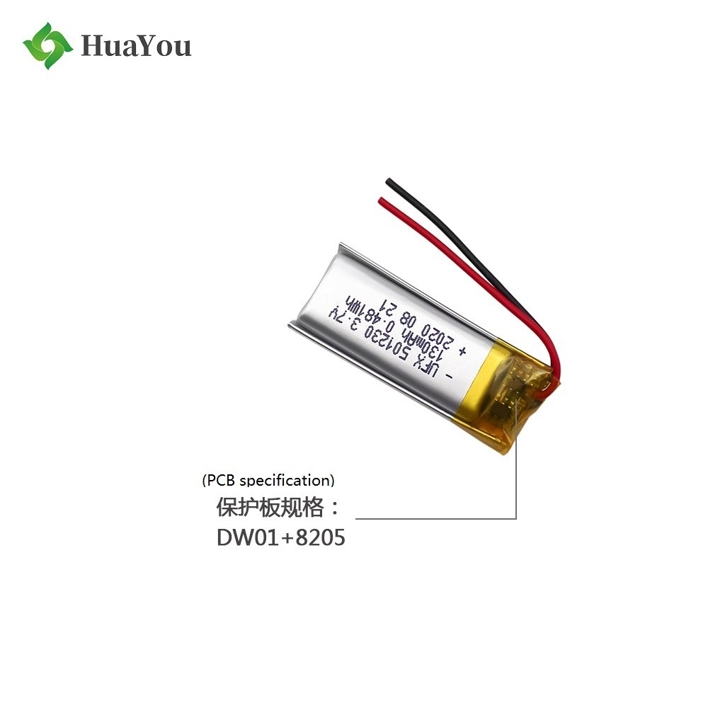 China Factory Customize 130mAh Li-polymer Battery