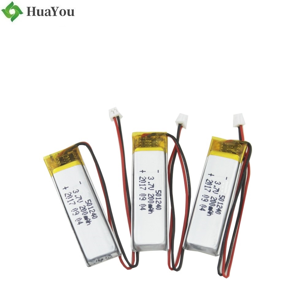 501240 200mAh 3.7V Rechargeable Li-Polymer Battery