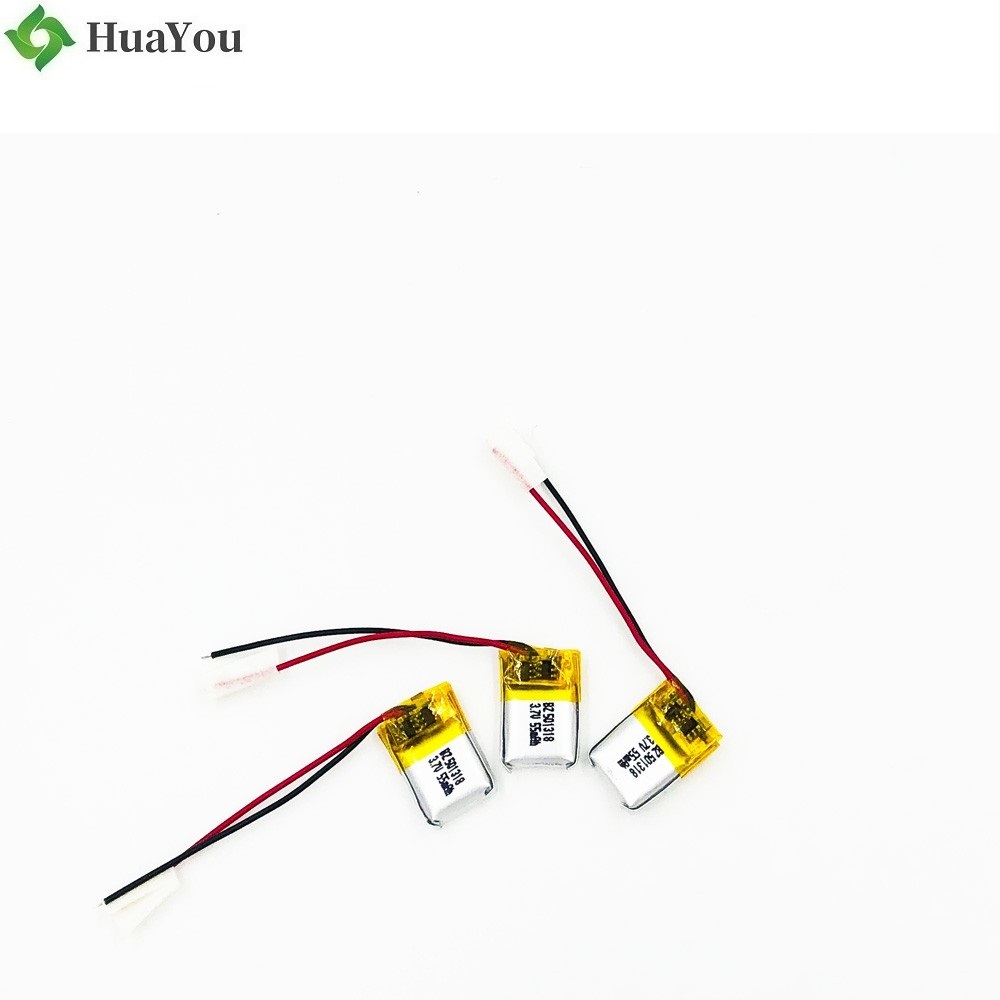 501318 55mAh 3.7V Lithium Polymer Battery