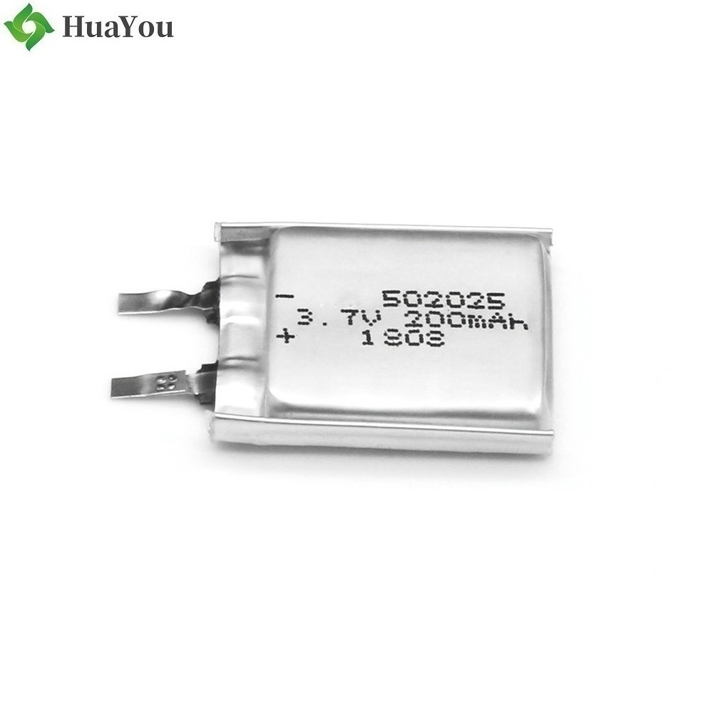 502025 200mAh 3.7V Lithium Polymer Battery