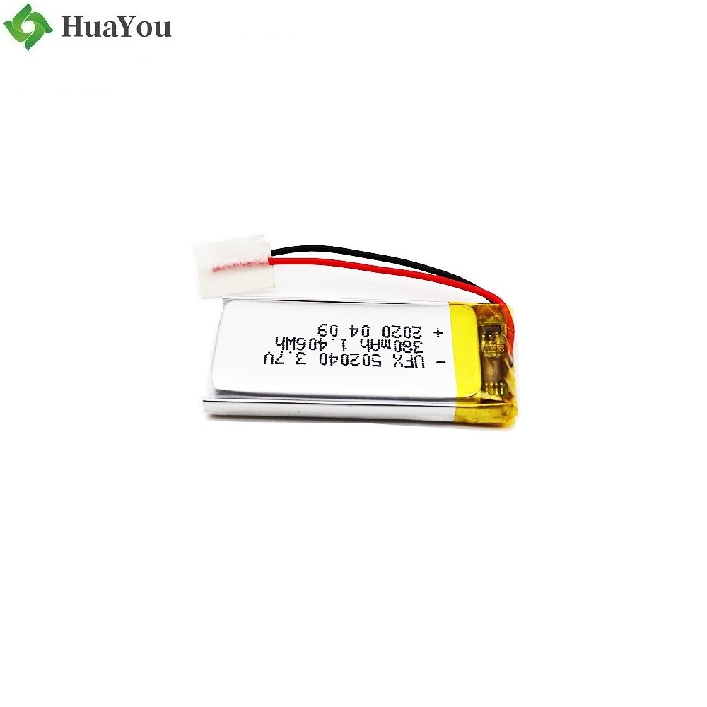 502040 380mAh 3.7V Rechargeable Li-Polymer Battery