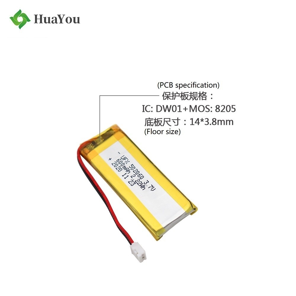 Factory Lowest Price 600mAh Li-Polymer Battery