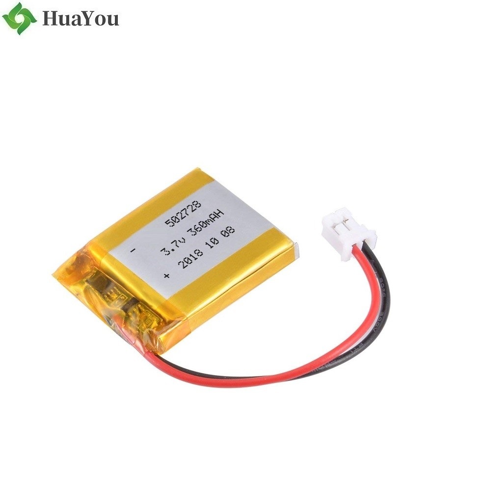 502728 360mAh 3.7V Lipo Battery