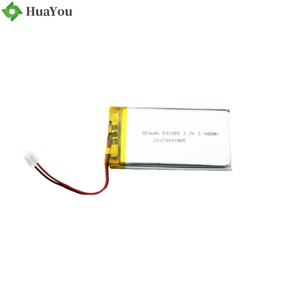 503055 850mAh 3.7V Rechargeable LiPo Battery