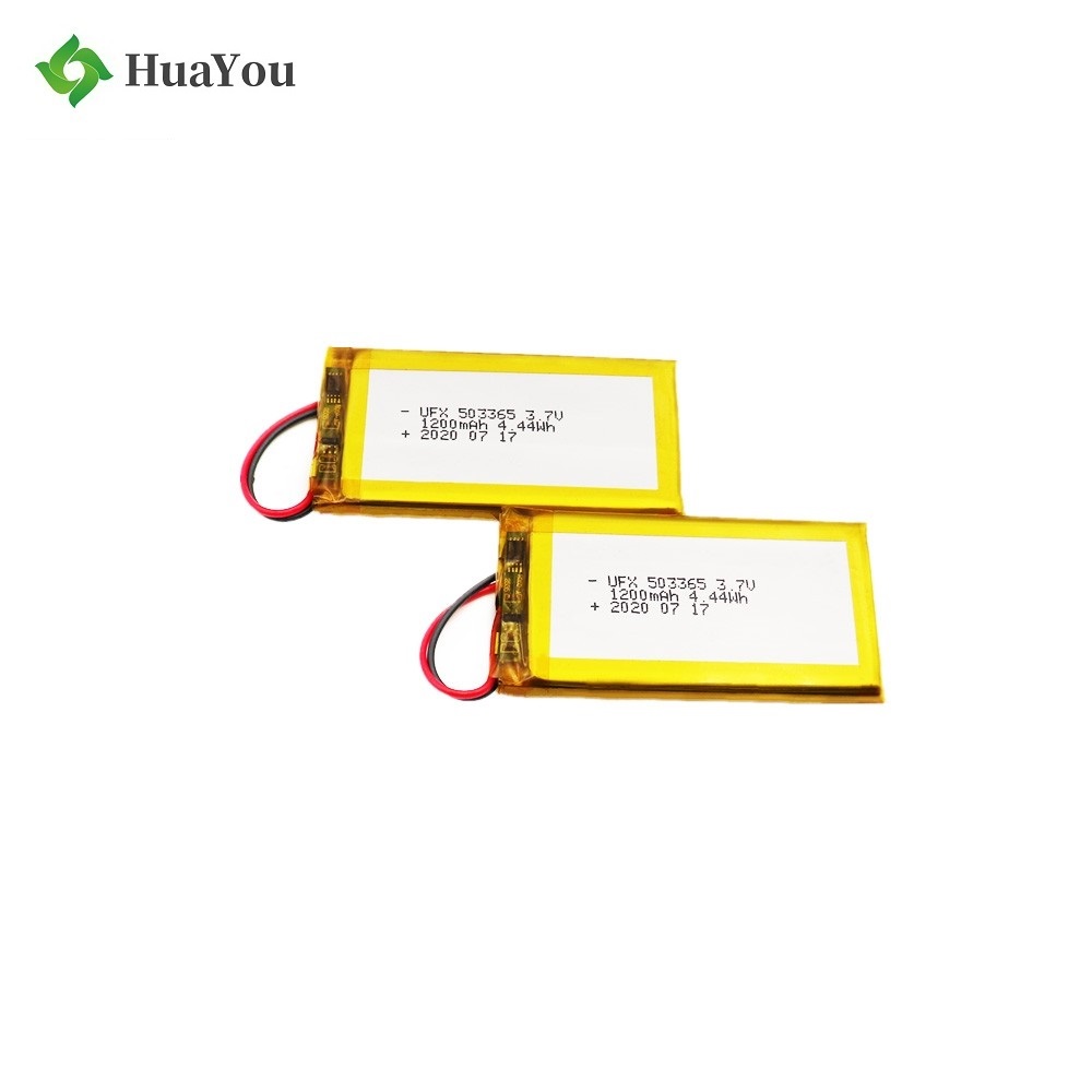 503365 1200mAh 3.7V Li-Polymer Battery With Wire