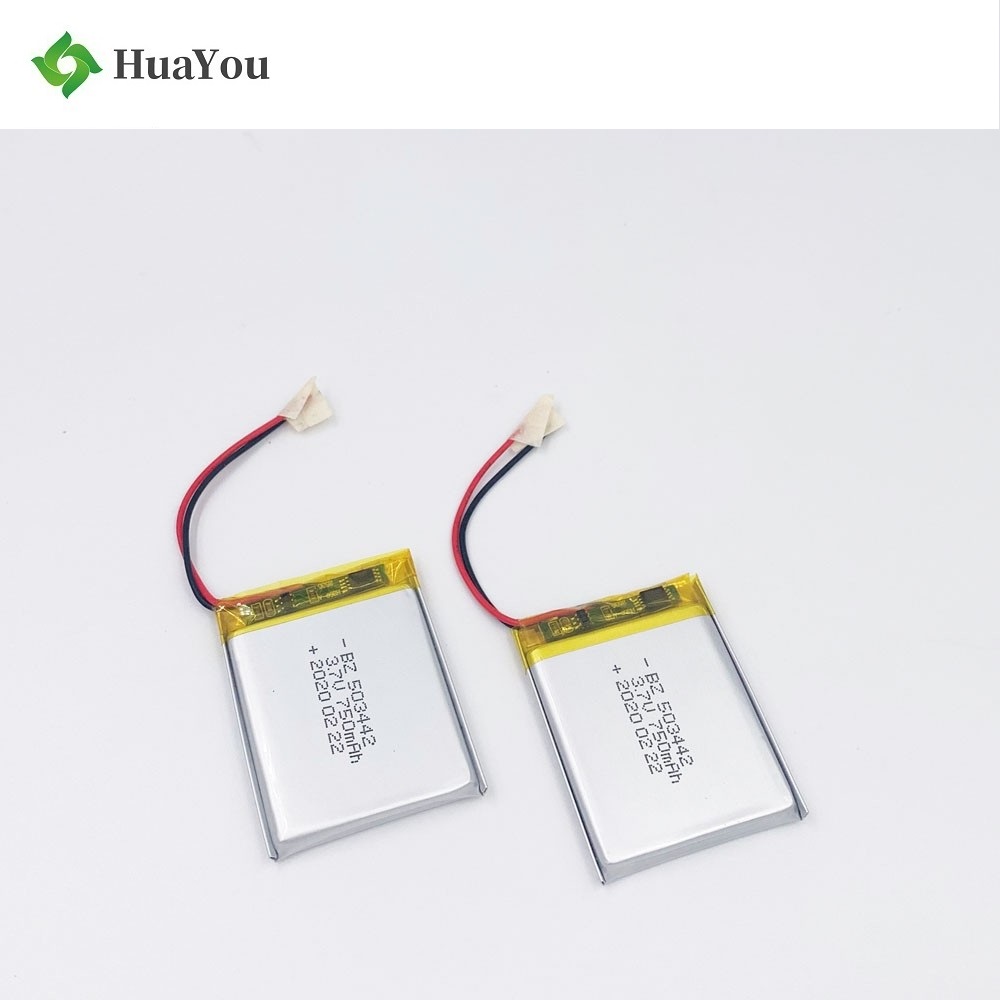 503442 3.7V 750mAh Lithium Polymer Battery