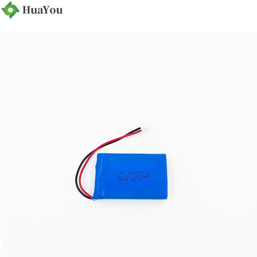 503759 3S 1200mAh 11.1V Li-ion Polymer Battery Pack