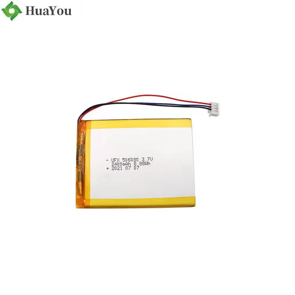 506080 2400mAh 3.7V Li-Polymer Battery