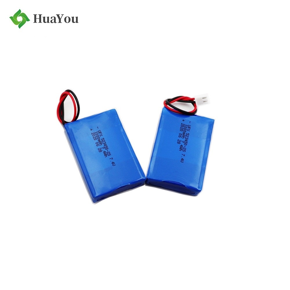 523450-2S 7.4V in series Lithium Polymer Battery