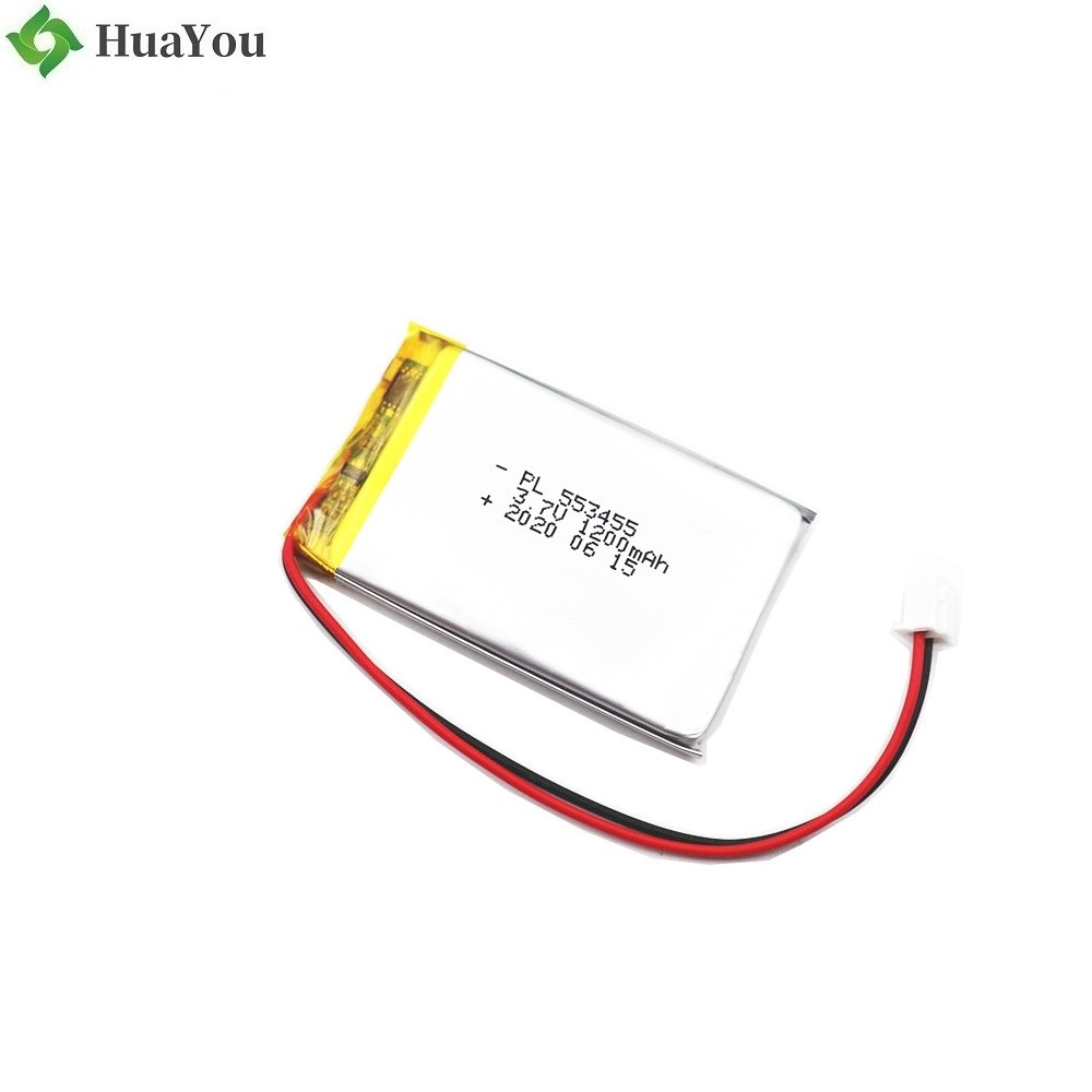 553455 1200mAh 3.7V Lithium Polymer Battery