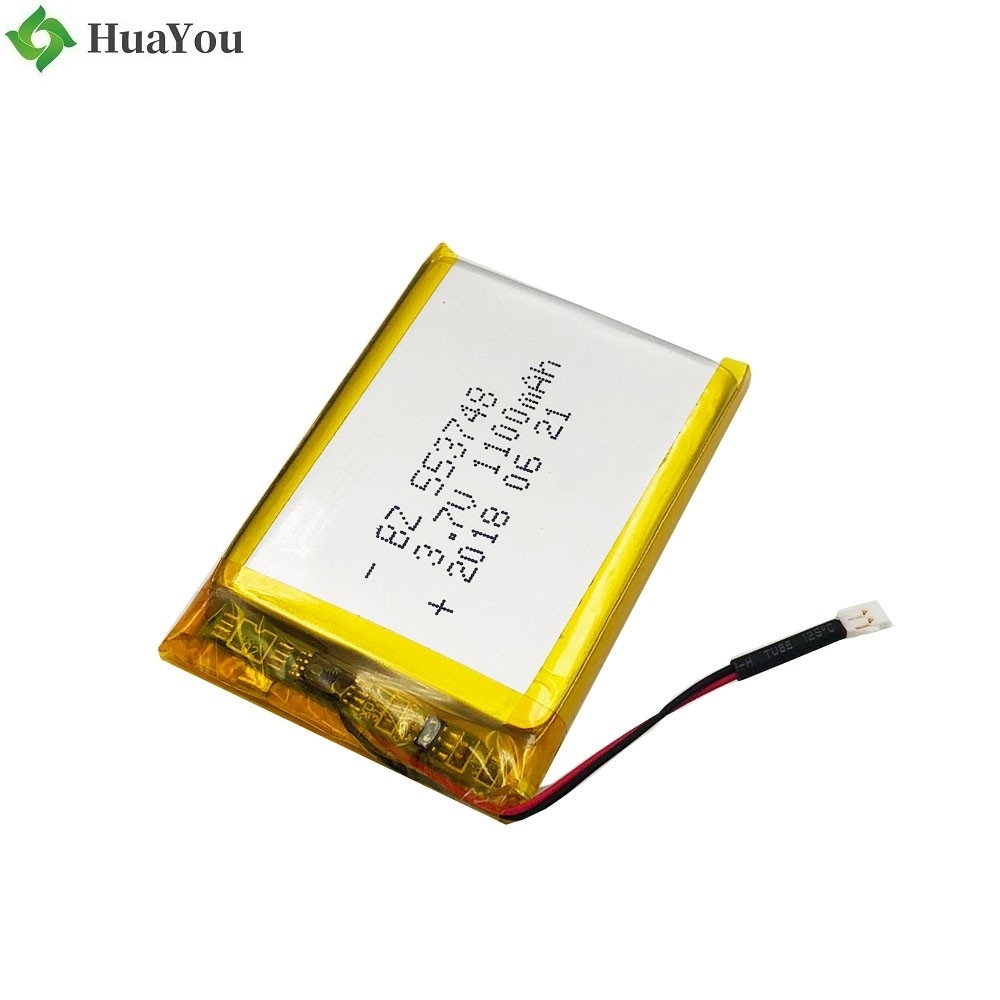 553748 1100mAh 3.7V Lipo Battery