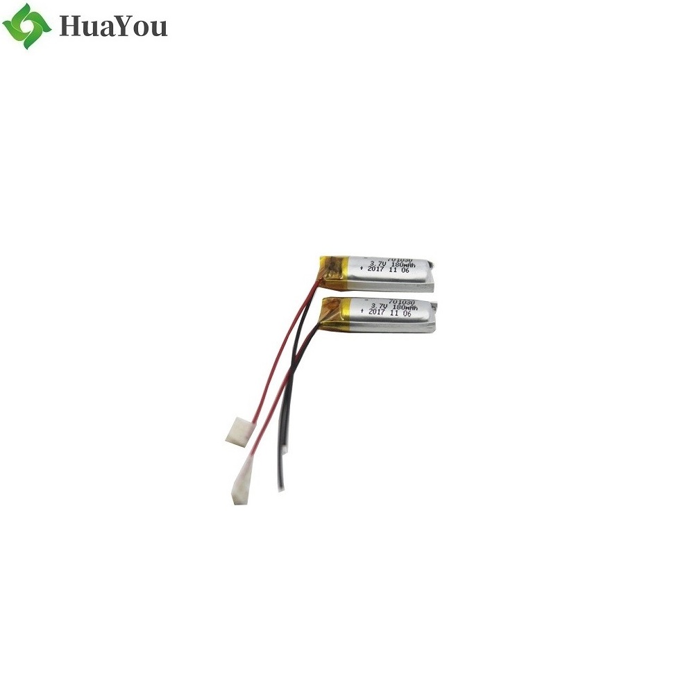 601030 170mAh 701030 180mAh 3.7V Li-ion Battery