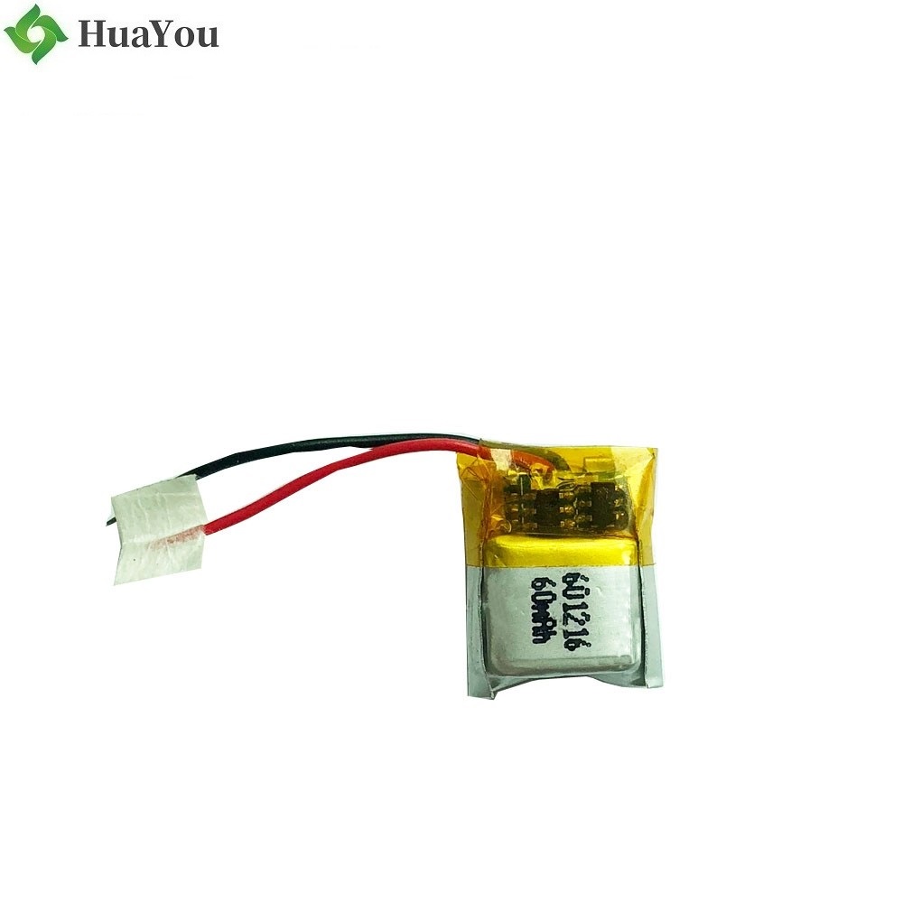 601216 60mAh 3.7V Lipo Battery