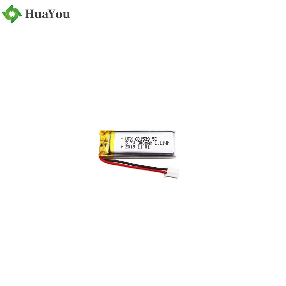 601539 5C 3.7V 300mAh Li-Polymer Battery