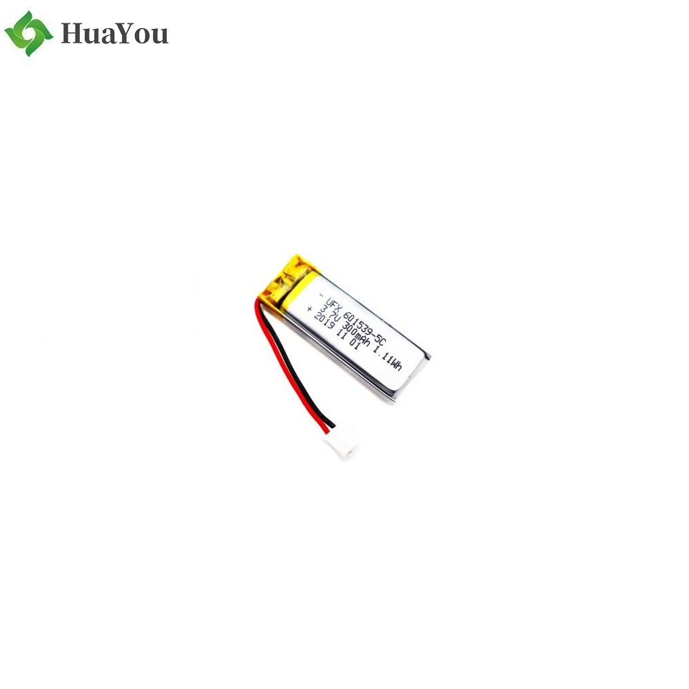 601539 5C 3.7V 300mAh Li-Polymer Battery