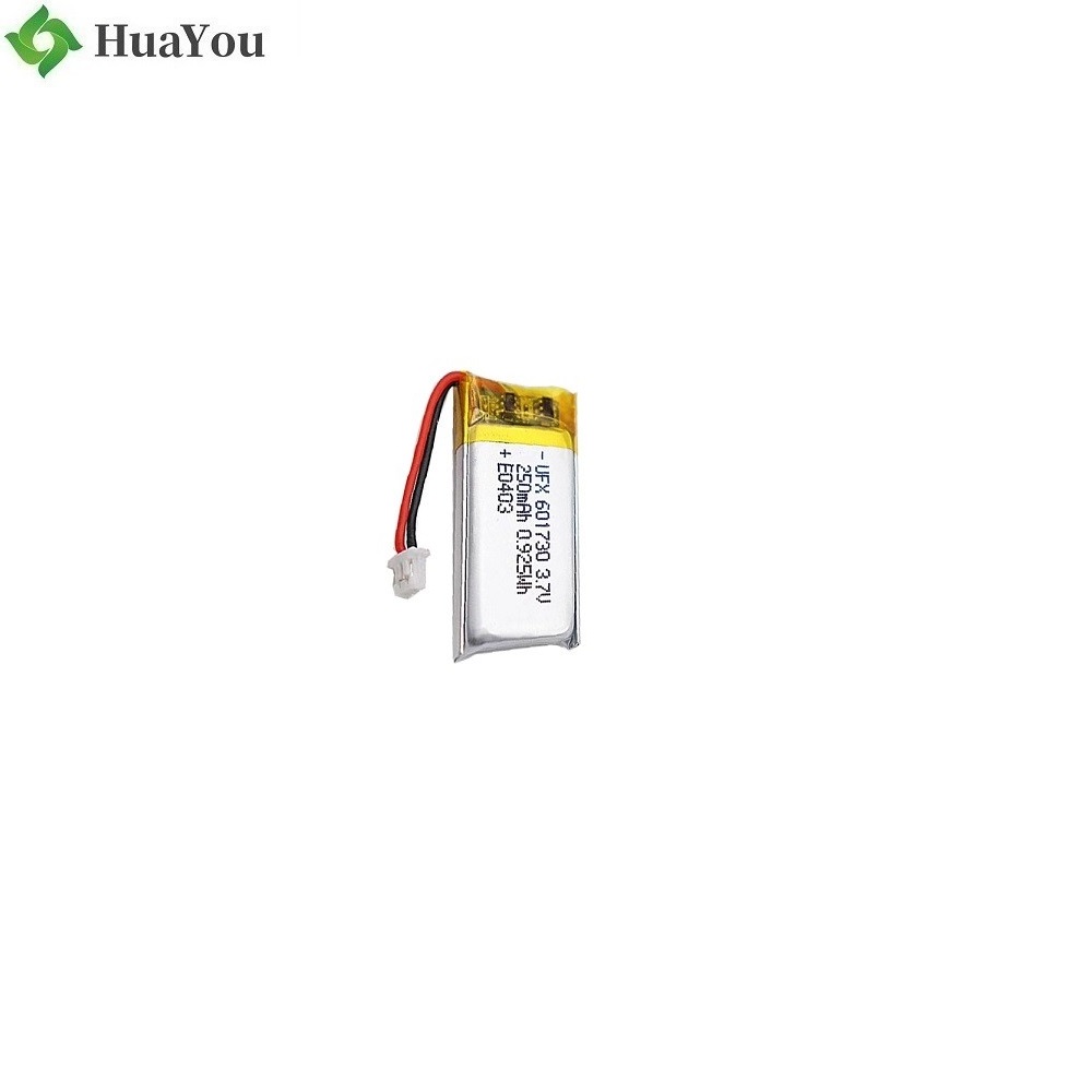 601730 3.7V 250mAh Li-polymer Battery