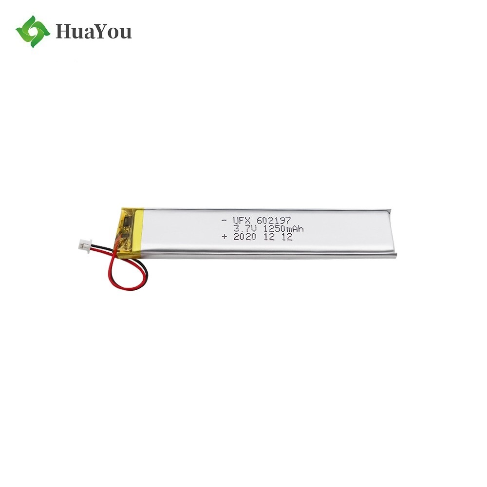 1250mAh Rechargeable Bluetooth Device Lipo Battery