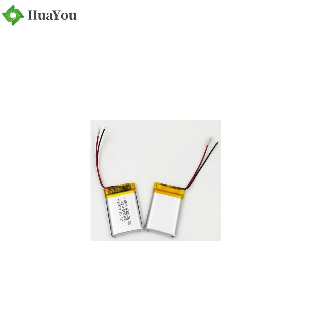 602535 3C 3.7V 500mAh Lithium Polymer Battery 