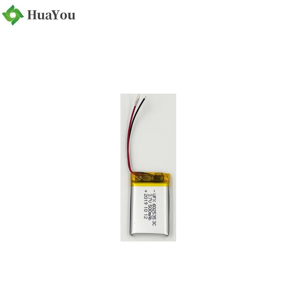 602535 3C 3.7V 500mAh Lithium Polymer Battery 