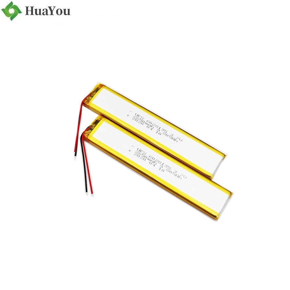 6028135 2650mAh 3.7V Rechargeable Li-Polymer Battery