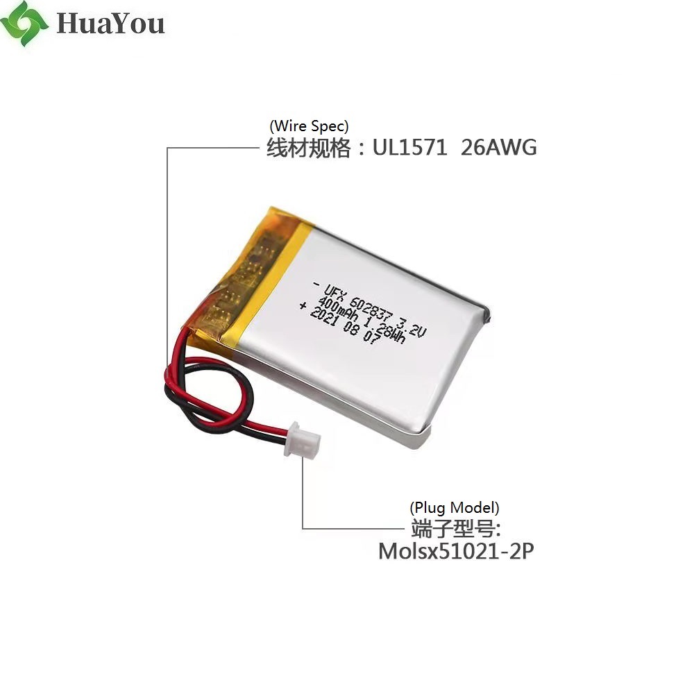 Customized 400mAh LiFePO4 Batteries