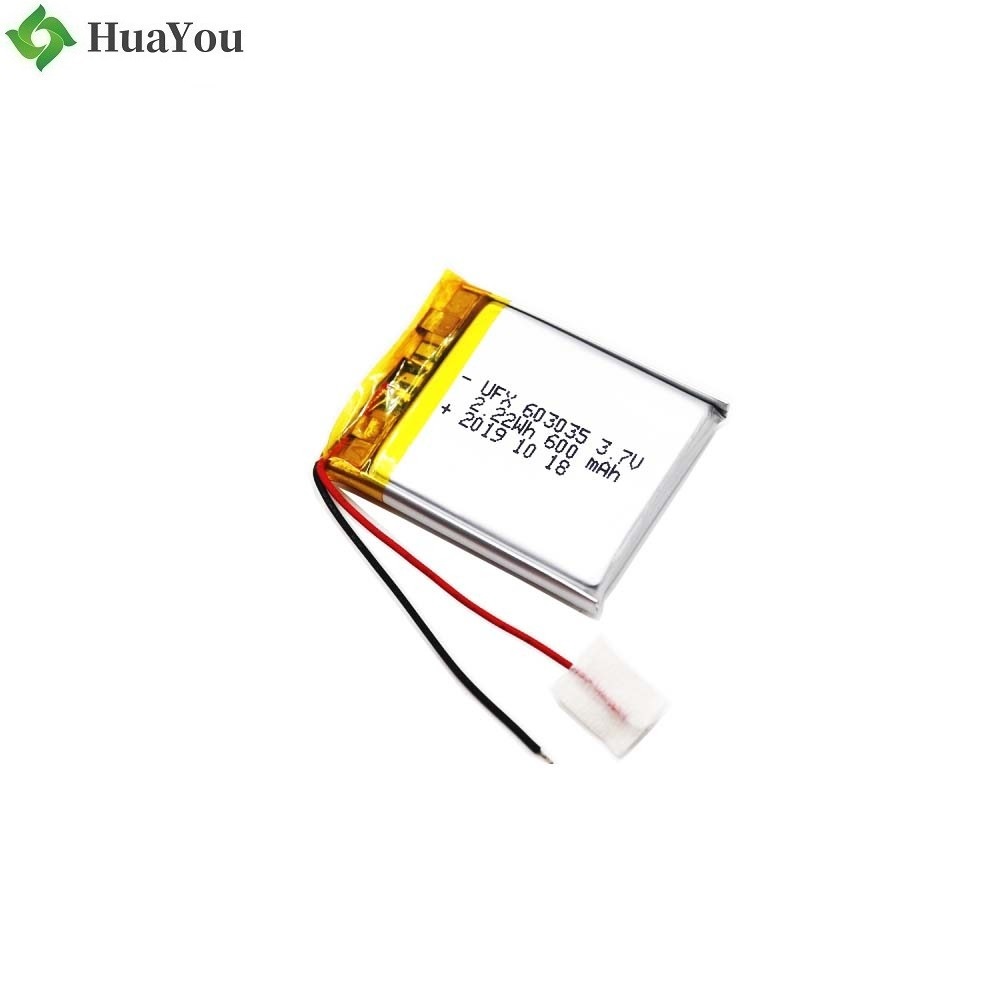 603035 3.7V 600mAh Li-Polymer Battery