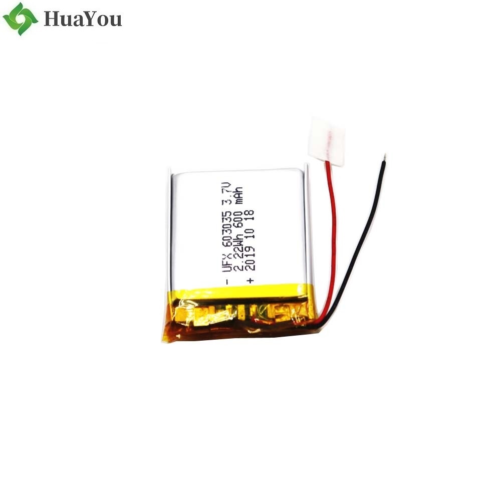 Factory Supply 600mAh Li-Po Battery With Wire