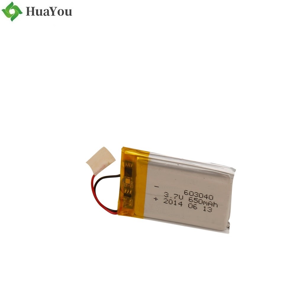 603040 650mAh 3.7V Lipo Battery for Atomizing Device