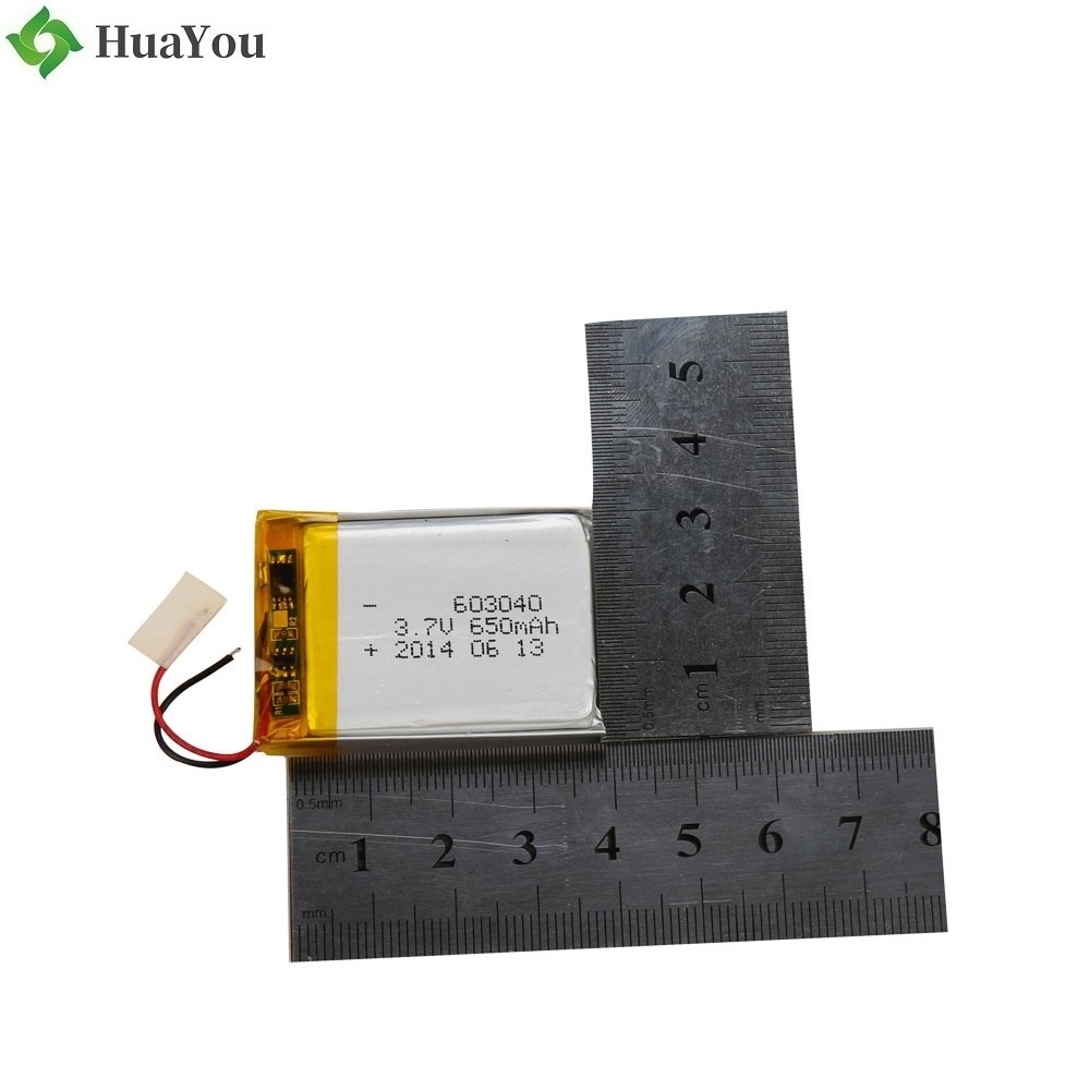 603040 650mAh 3.7V Lipo Battery for Atomizing Device