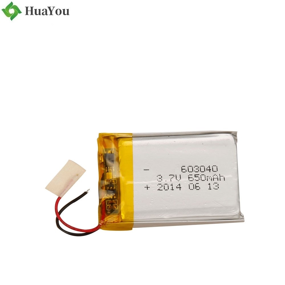 603040 650mAh 3.7V Lipo Battery for Atomizing Device