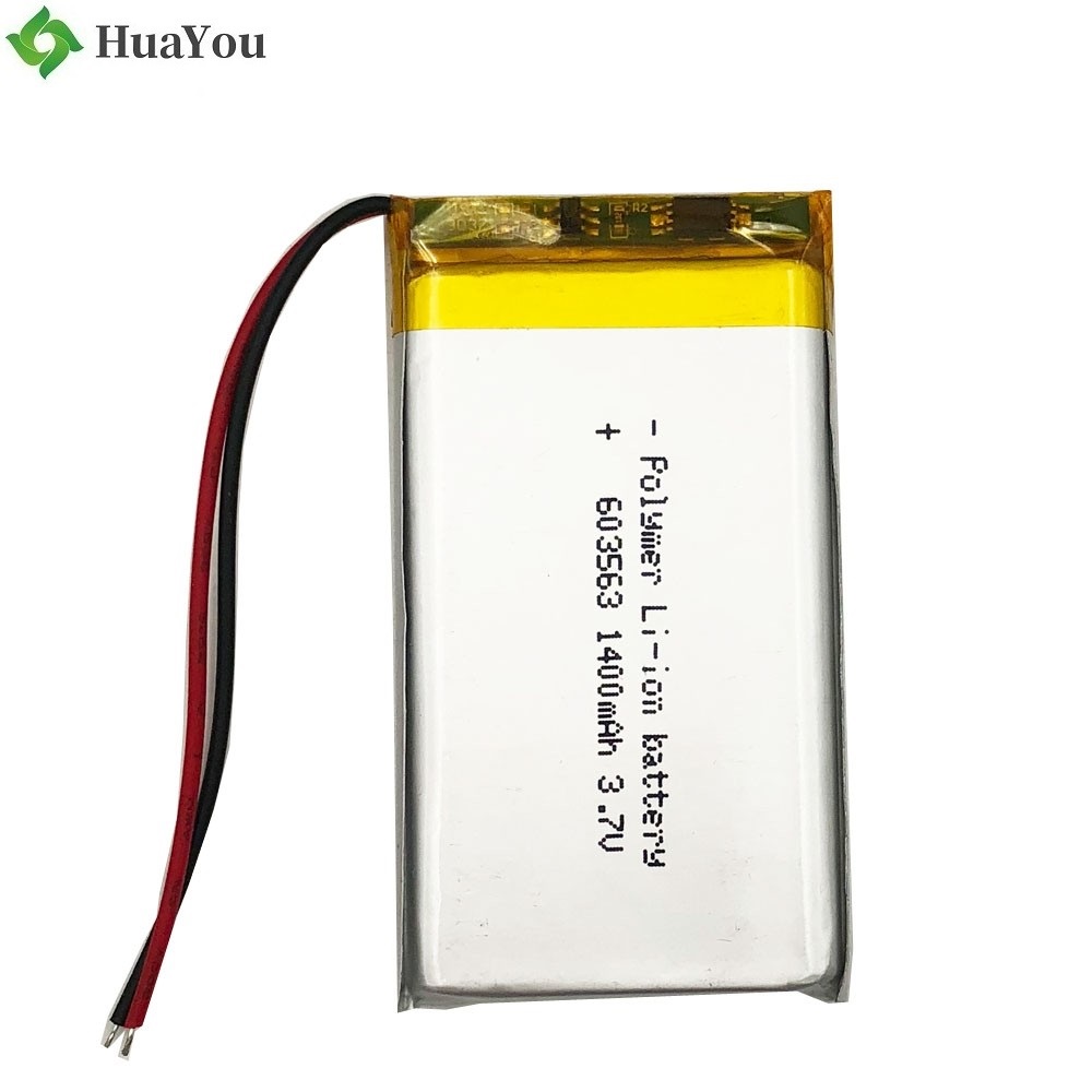 603563 1400mAh 3.7V Lipo Battery