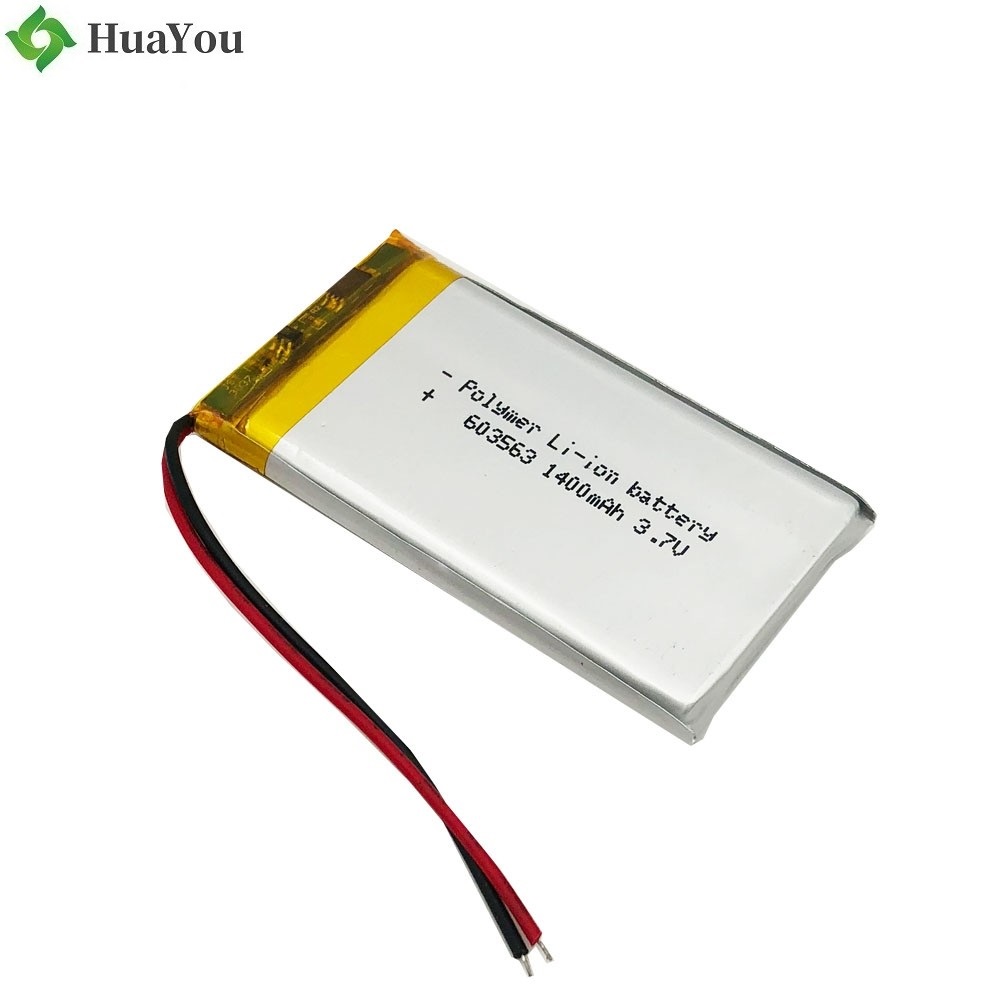 603563 1400mAh 3.7V Lipo Battery