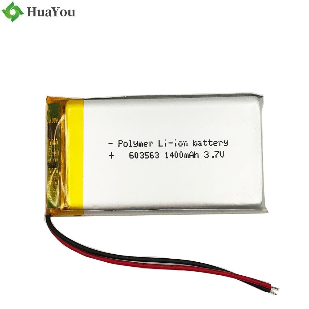 603563 1400mAh 3.7V Lipo Battery