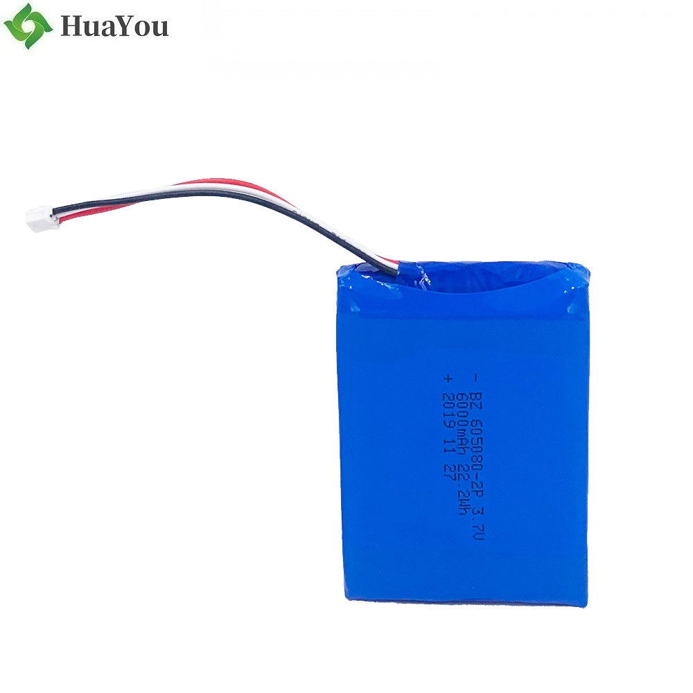 605080-2P 6000mAh 3.7V Li-Po Battery