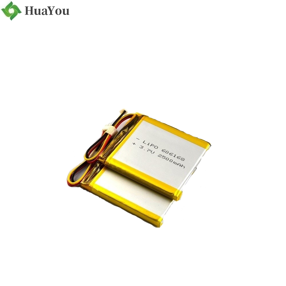Chinese Best Lithium Battery Factory Customized 606168 3.7V 2500mAh Battery