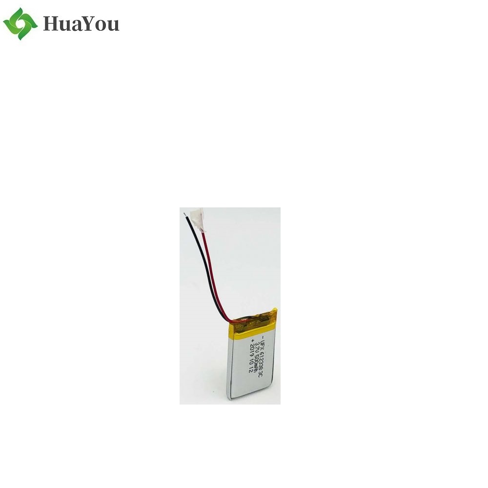 612338 3C 3.7V 500mAh Li-Polymer Battery  