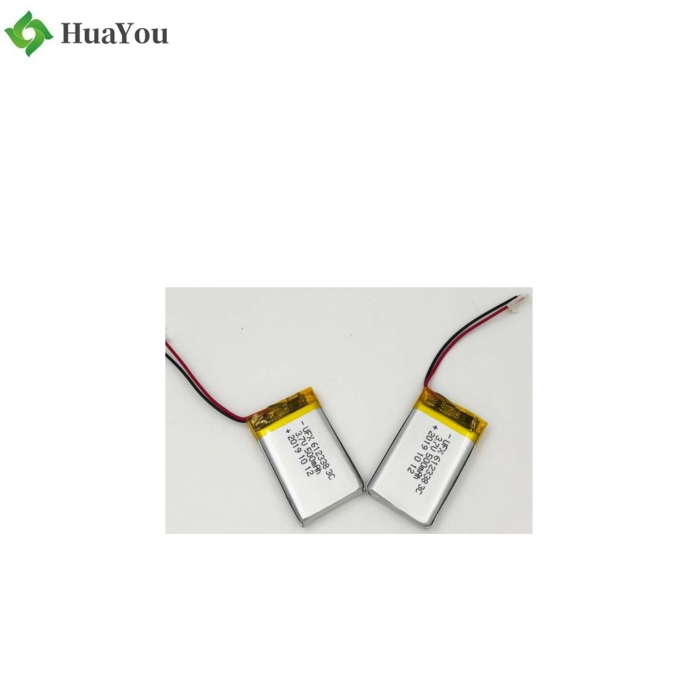 612338 3C 3.7V 500mAh Li-Polymer Battery