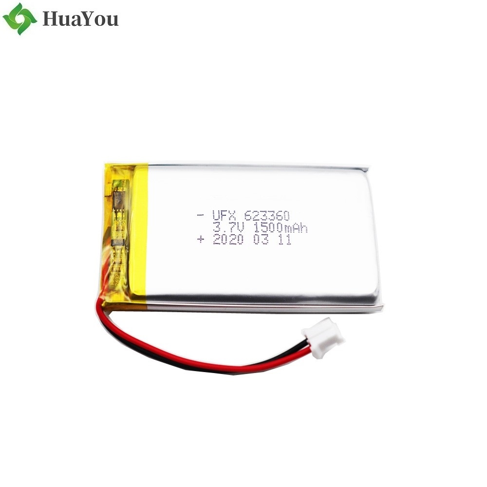 623360 1500mAh 3.7V Li-Polymer Battery