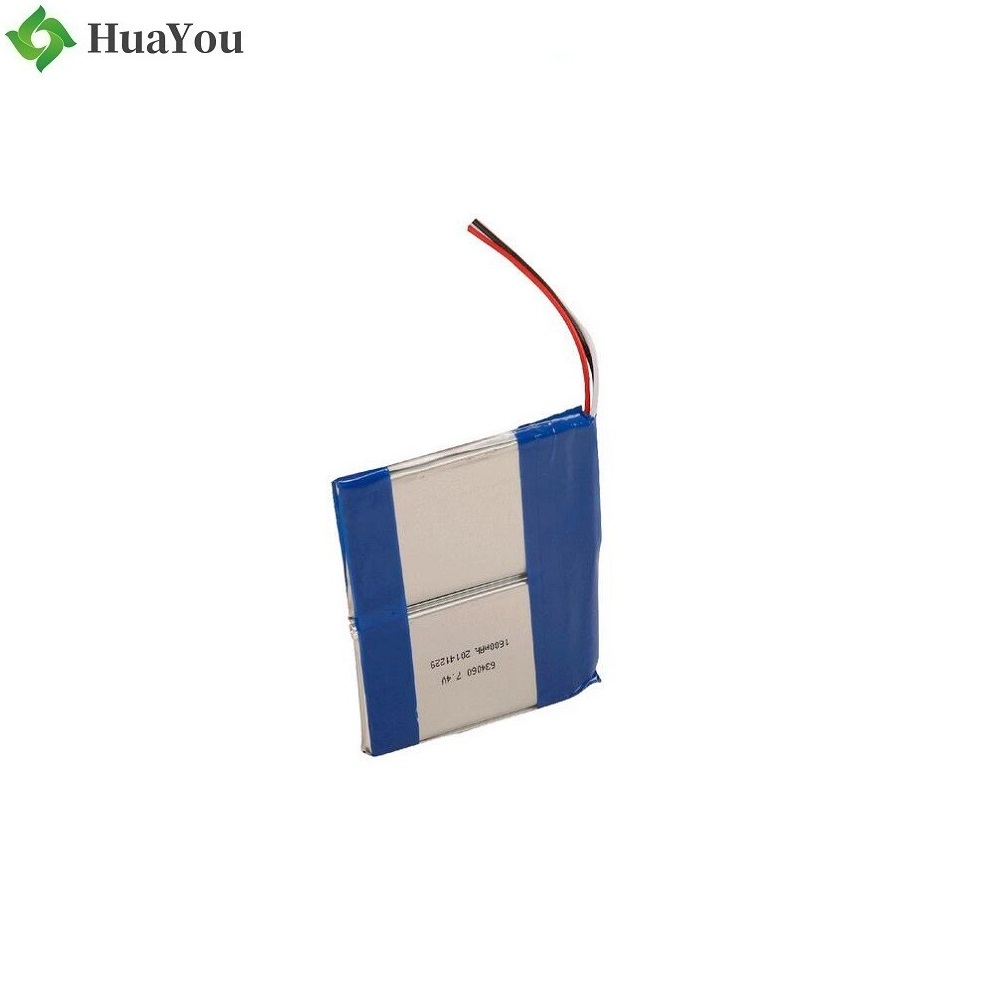 634060 7.4V 1600mAh Li-polymer Battery