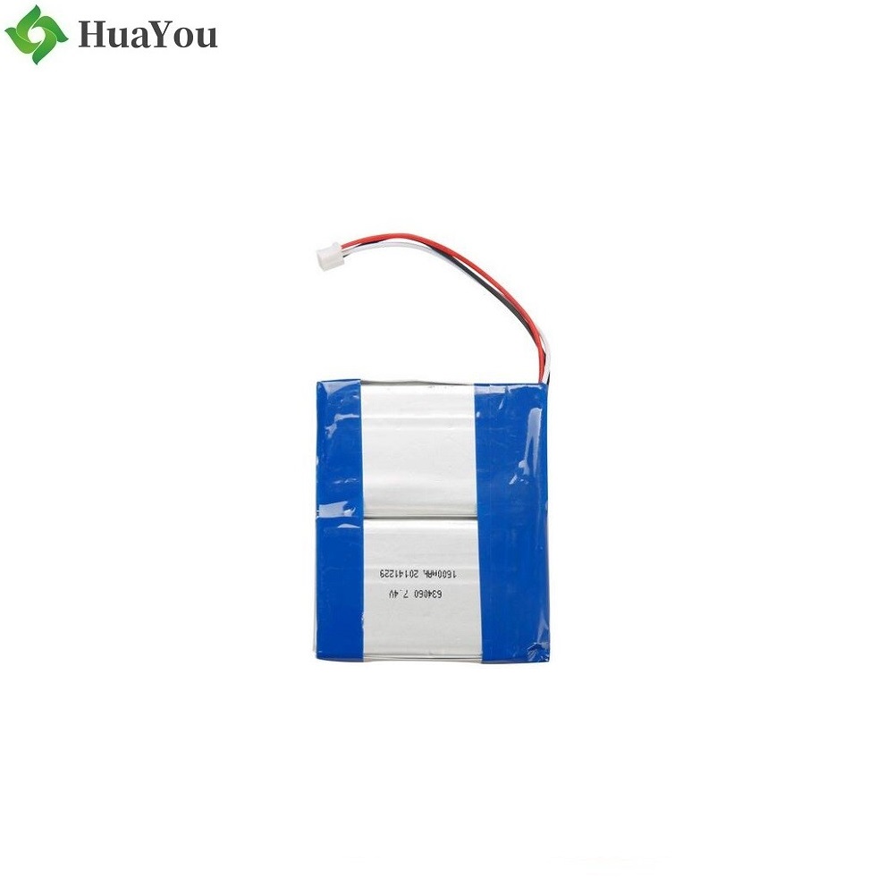 634060 7.4V 1600mAh Li-polymer Battery 