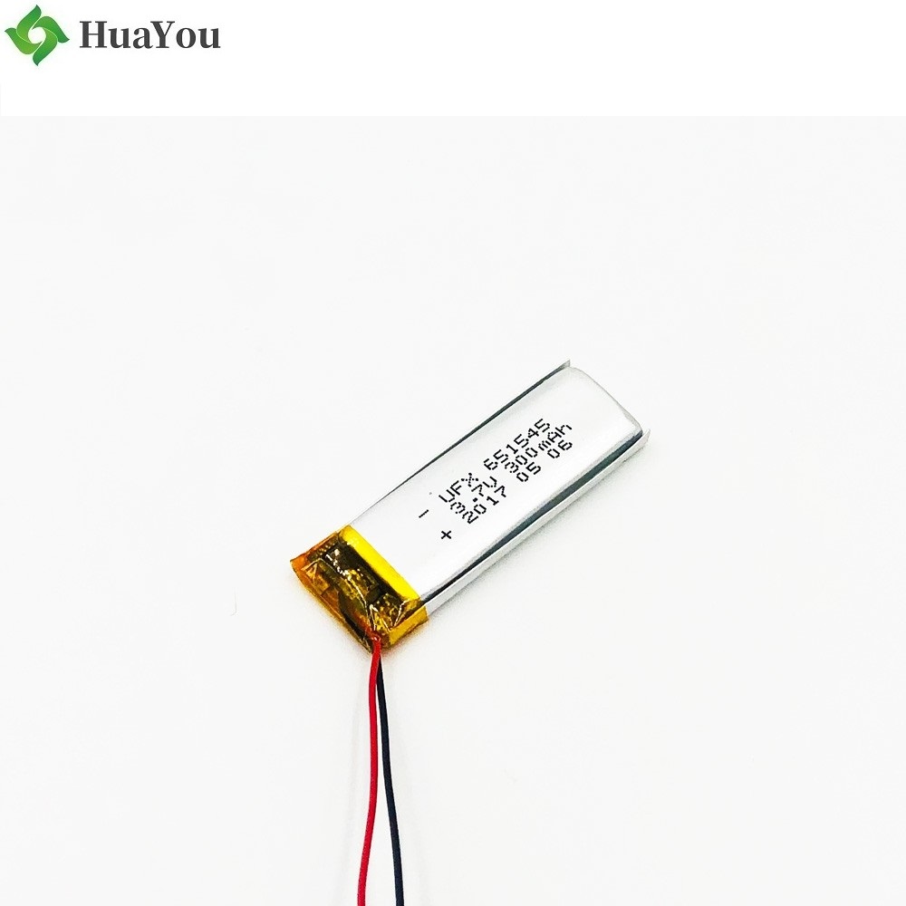 651545 300mAh 3.7V Li-Polymer Battery With Wire