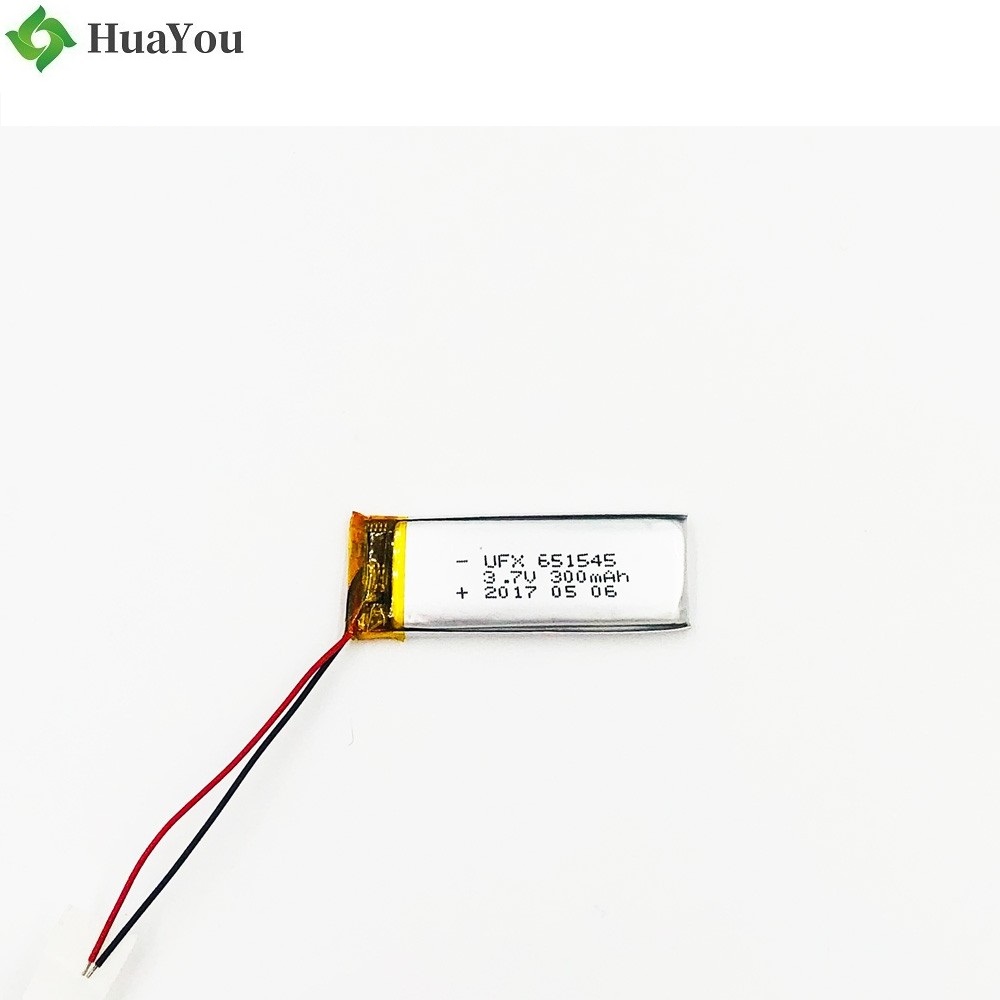 651545 300mAh 3.7V Li-Polymer Battery With Wire