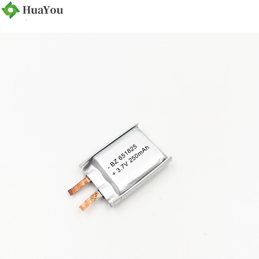 651825 250mAh 3.7V Li-Polymer Battery Cell